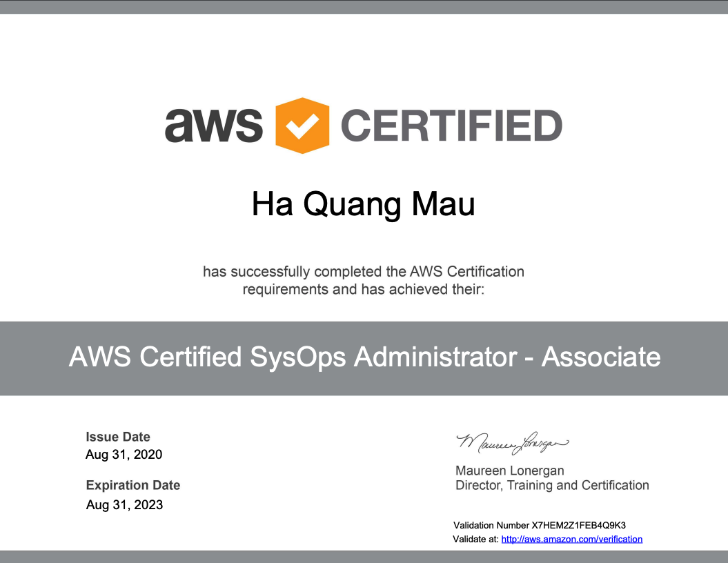 Kinh nghiệm thi chứng chỉ AWS Certified SysOps - Associate